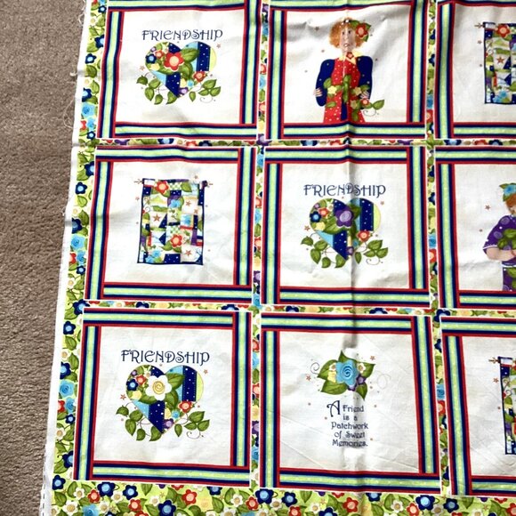 Friendship Patchwork by Jody Houghton Fabric Panel Cotton Quilting Sewing - Picture 5 of 7